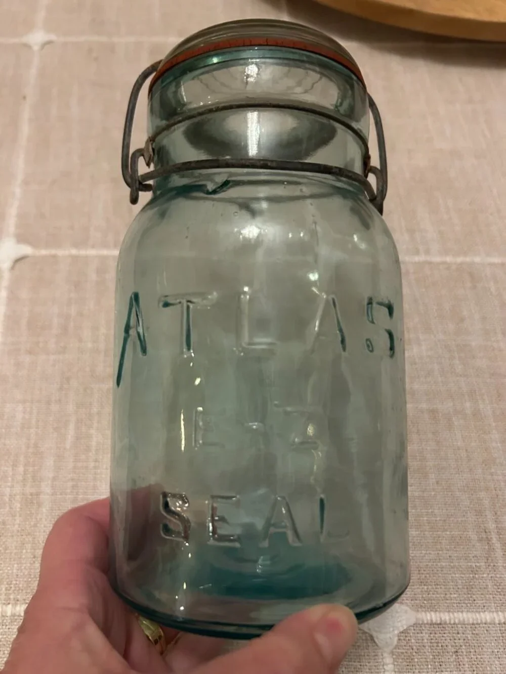 Hazel-Atlas vintage blue